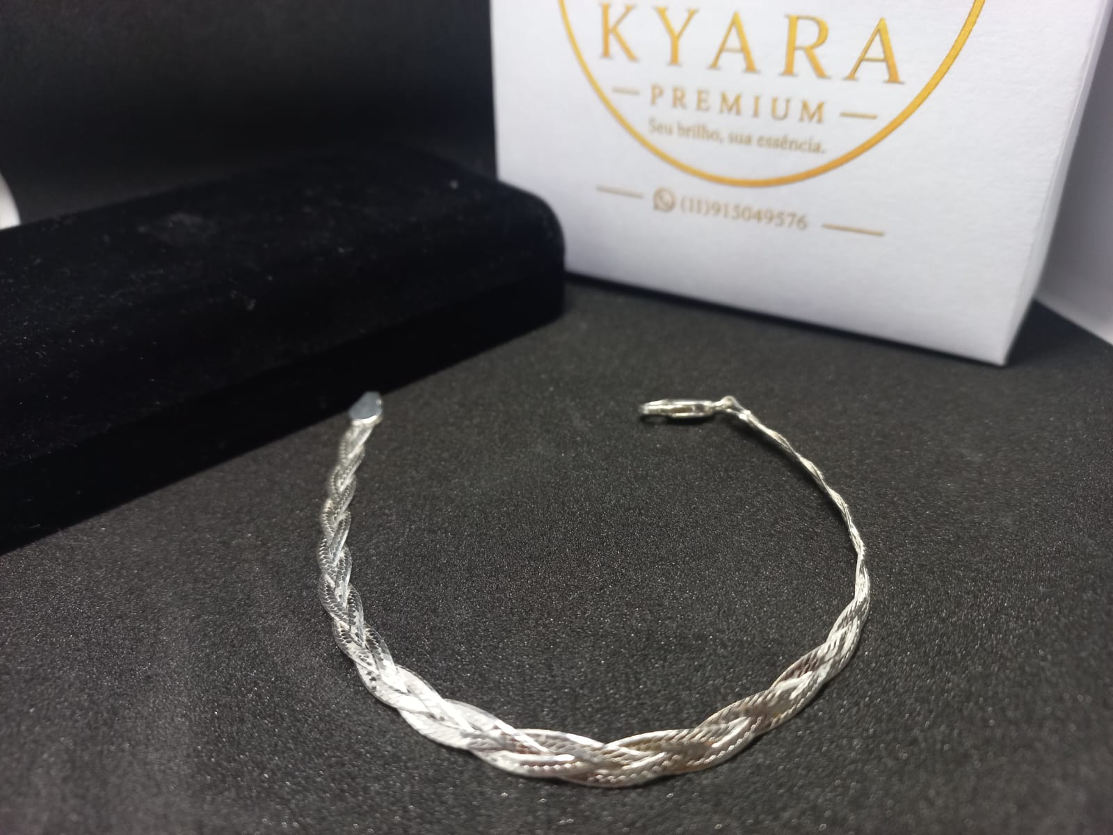 Pulseira feminina trançada da Kyara Premium com iluminação aprimorada